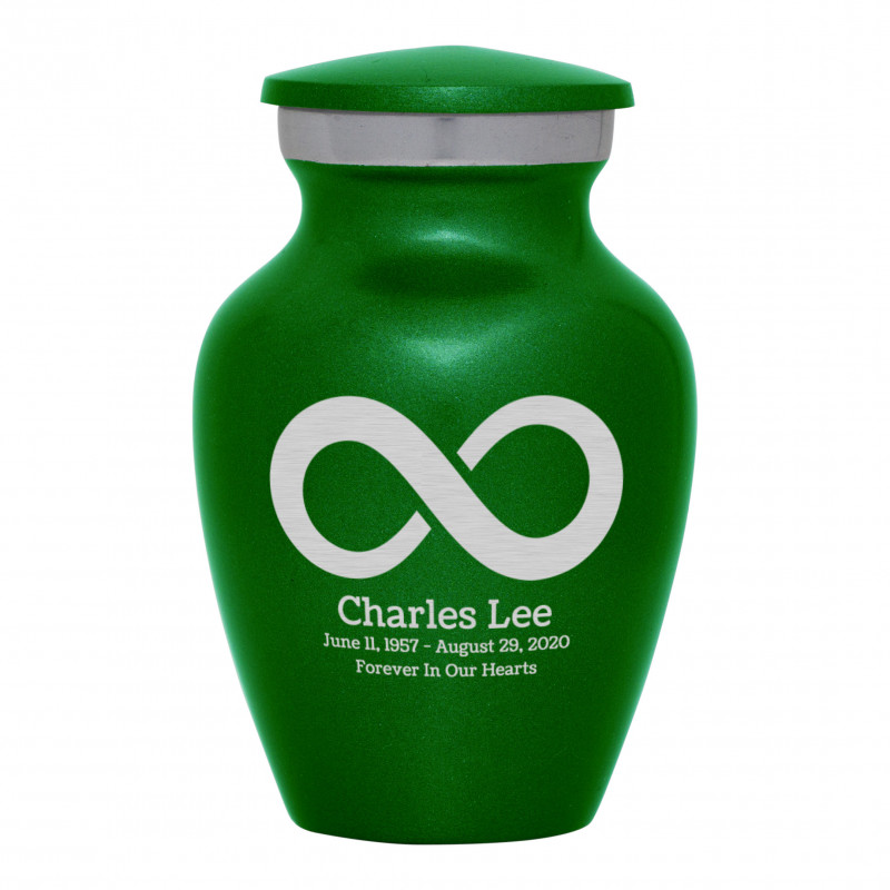 Infinity Keepsake Urn - Shamrock Green