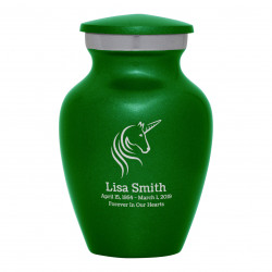 Unicorn Keepsake Urn - Shamrock Green