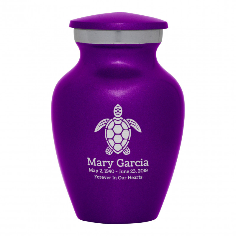 Sea Turtle Keepsake Urn - Purple Luster