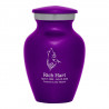 Wolf Keepsake Urn - Purple Luster