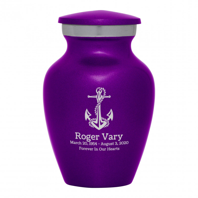 Boat Anchor Keepsake Urn - Purple Luster