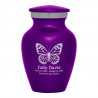 Butterfly Keepsake Urn - Purple Luster