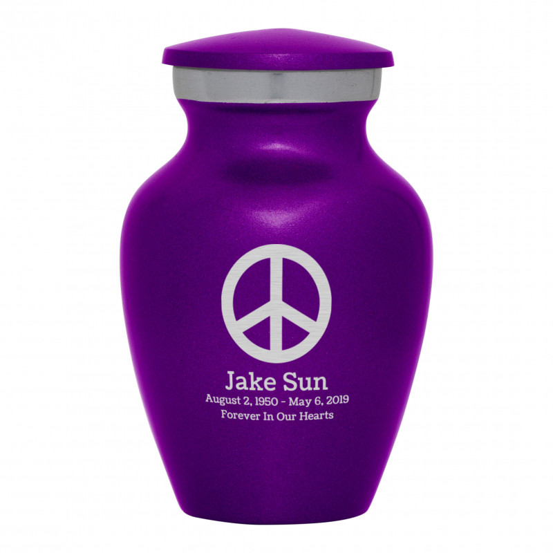 Peace Keepsake Urn - Purple Luster