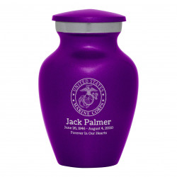 Marine Corps Keepsake Urn - Purple Luster