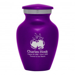 Beer Keepsake Urn - Purple Luster