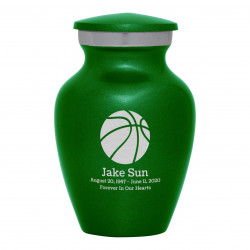 Basketball Keepsake Urn - Shamrock Green