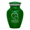 Loving Hearts Keepsake Urn - Shamrock Green