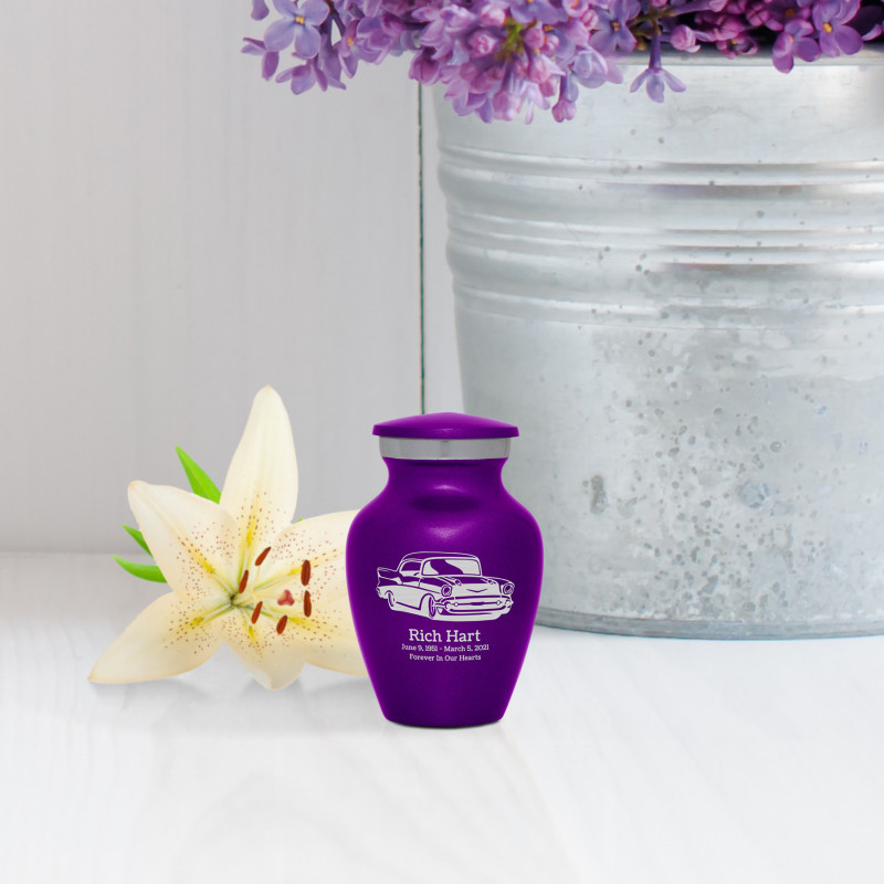 Classic Car Keepsake Urn - Purple Luster