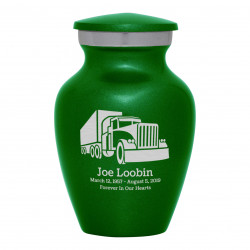 Semi Truck Keepsake Urn - Shamrock Green