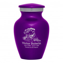 Train Keepsake Urn - Purple Luster