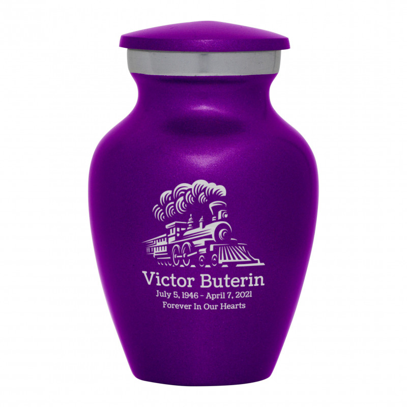 Train Keepsake Urn - Purple Luster