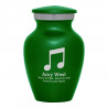 Music Note Keepsake Urn - Shamrock Green