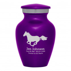 Horse Keepsake Urn - Purple Luster