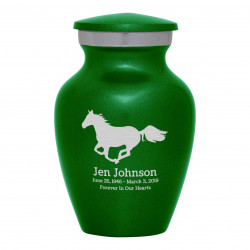 Horse Keepsake Urn - Shamrock Green