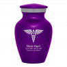 Caduceus Keepsake Urn - Purple Luster
