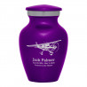 Airplane Keepsake Urn - Purple Luster