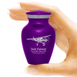 Airplane Keepsake Urn - Purple Luster