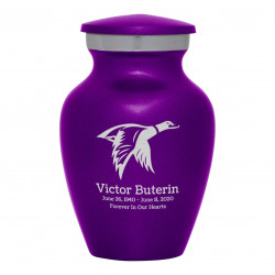 Duck Keepsake Urn - Purple Luster