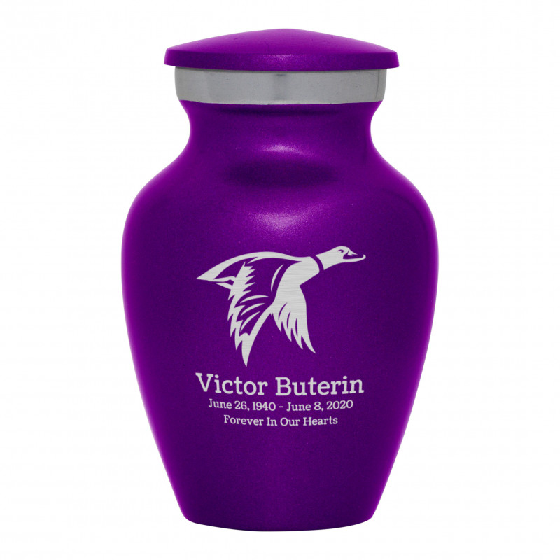 Duck Keepsake Urn - Purple Luster