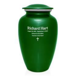 Shamrock Green Cremation Urn
