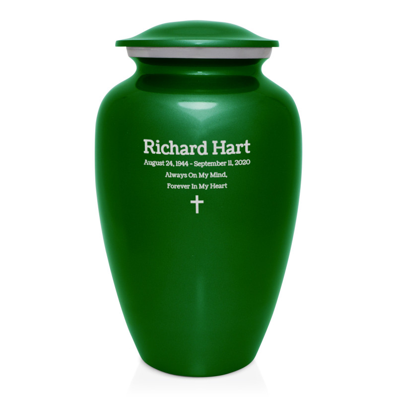 Shamrock Green Cremation Urn