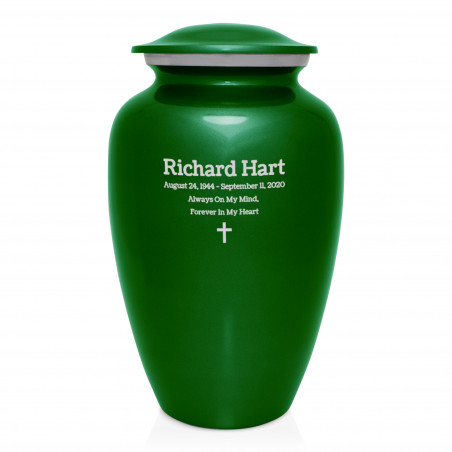 Shamrock Green Cremation Urn