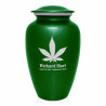 Marijuana Cremation Urn - Shamrock Green