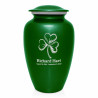 Shamrock Cremation Urn - Shamrock Green