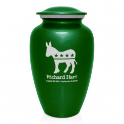 Democratic Donkey Cremation Urn - Shamrock Green