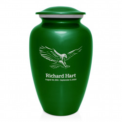 Eagle Cremation Urn - Shamrock Green