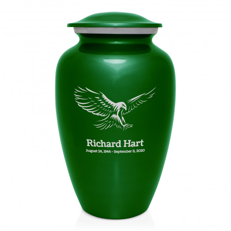 Eagle Cremation Urn - Shamrock Green