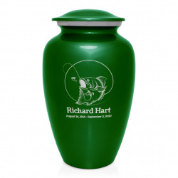 Lure Hit Fishing Cremation Urn - Shamrock Green