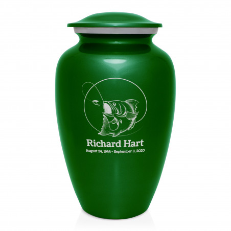 Lure Hit Fishing Cremation Urn - Shamrock Green