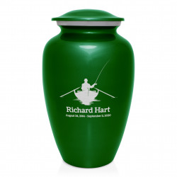 Fisherman Cremation Urn - Shamrock Green