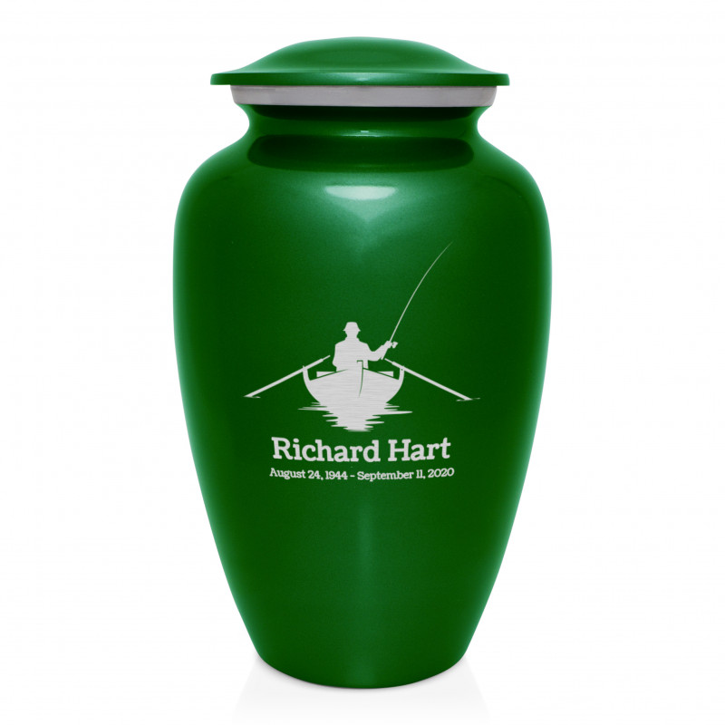 Fisherman Cremation Urn - Shamrock Green