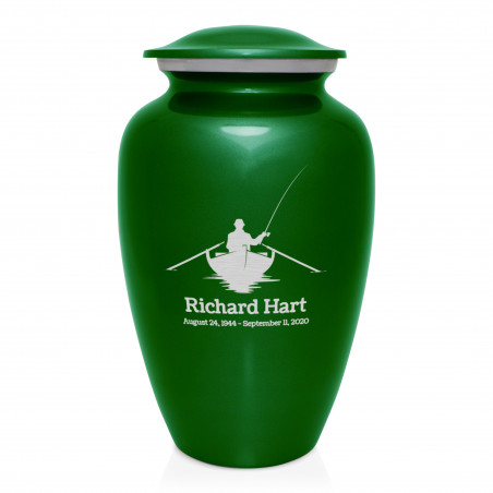 Fisherman Cremation Urn - Shamrock Green
