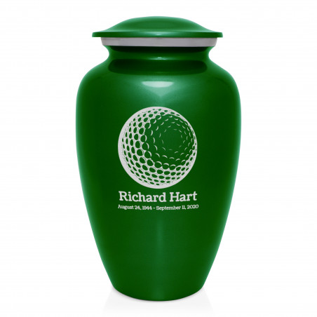 Golf Ball Cremation Urn - Shamrock Green