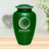 Golf Ball Cremation Urn - Shamrock Green