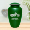 Motorcycle Cremation Urn - Shamrock Green