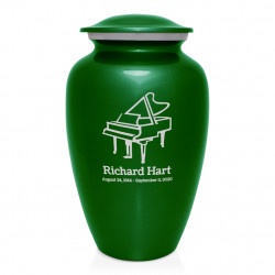 Piano Cremation Urn - Shamrock Green