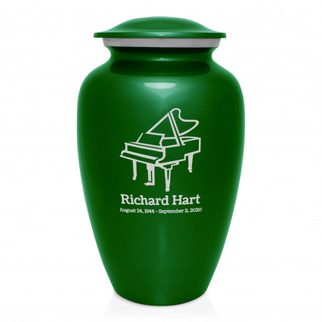 Piano Cremation Urn - Shamrock Green
