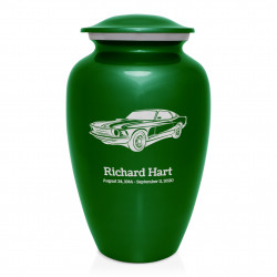 Muscle Car Cremation Urn - Shamrock Green