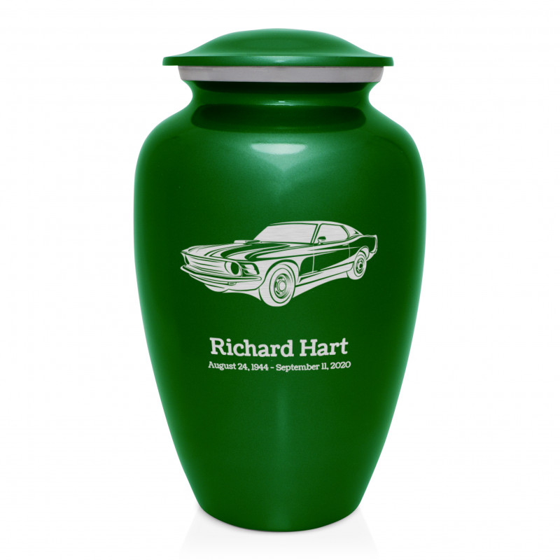 Muscle Car Cremation Urn - Shamrock Green