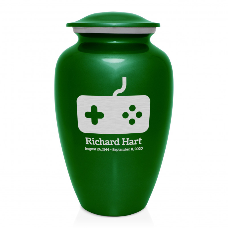 Gaming Cremation Urn - Shamrock Green
