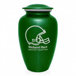 Football Cremation Urn - Shamrock Green
