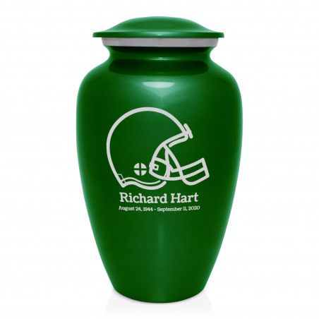 Football Cremation Urn - Shamrock Green