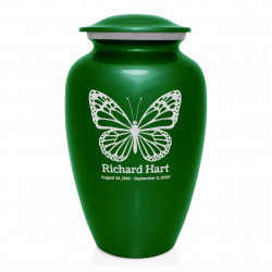Butterfly Cremation Urn - Shamrock Green