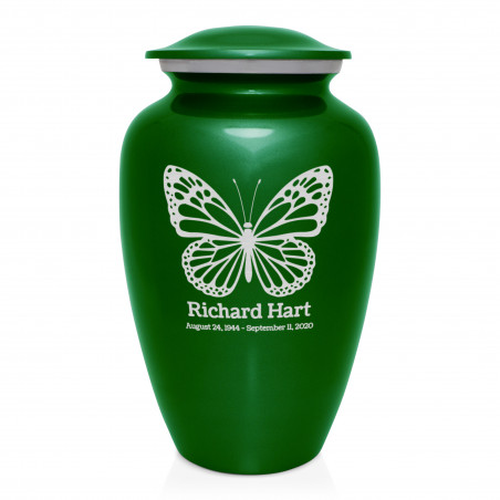 Butterfly Cremation Urn - Shamrock Green