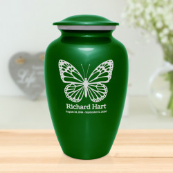 Butterfly Cremation Urn - Shamrock Green