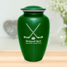 Hockey Sticks Cremation Urn - Shamrock Green